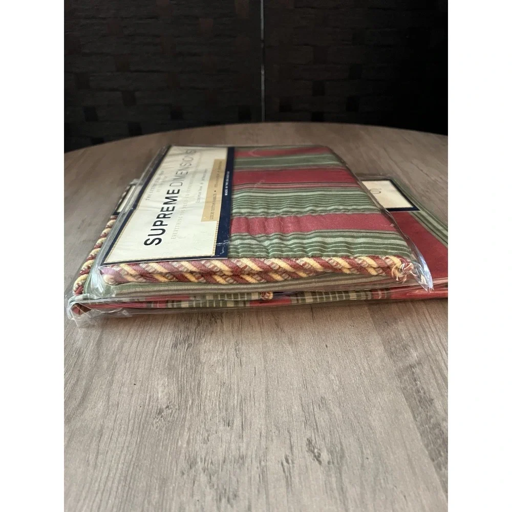 2 Luxury Euro Pillow Shams by Dan Rivers 100% Cotton Dark Green & Burgundy‎ NEW!